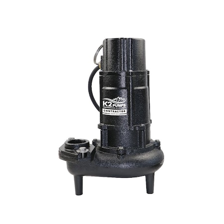 Contractor Series 1/2 HP 2 Manual Sewage Pump, 115 Volt, 10 Amp, Cast Iron